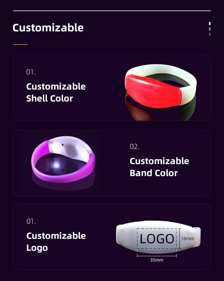 LED bracelet customization